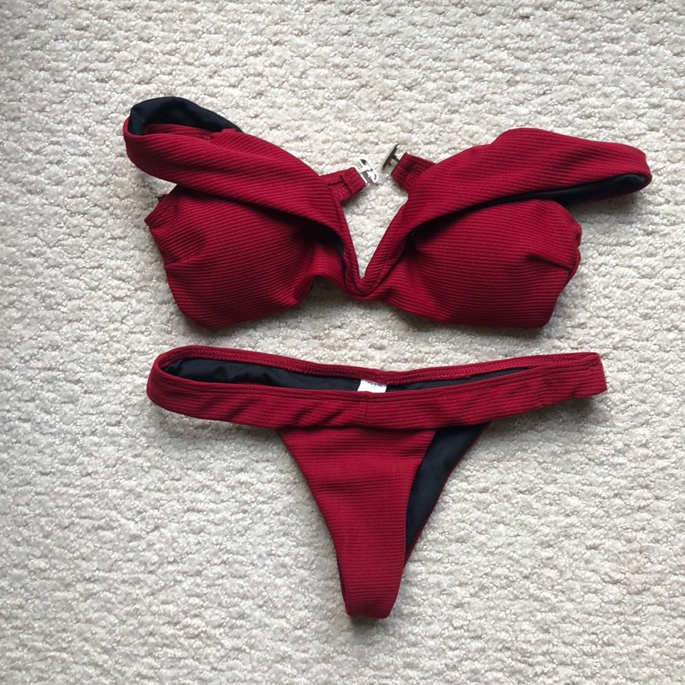 Off the Shoulder Bathing Suit Set